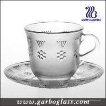 Vajilla de vidrio taza y platillo conjunto / set de té (GTZ-GB09D2806MH)